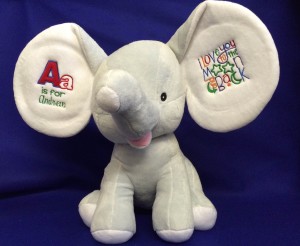 Cuddly Elephant with embroidered ears