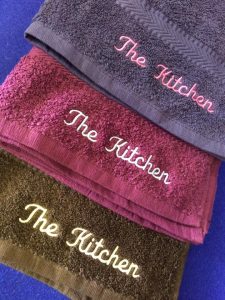 embroidered kitchen towels
