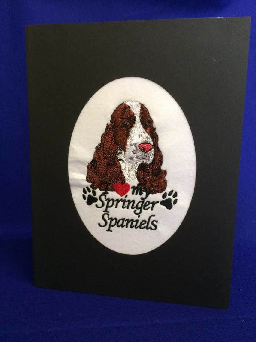 embroidered card